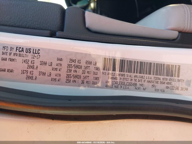 2018 JEEP GRAND CHEROKEE 1C4RJEBG6JC265498 Photo 8