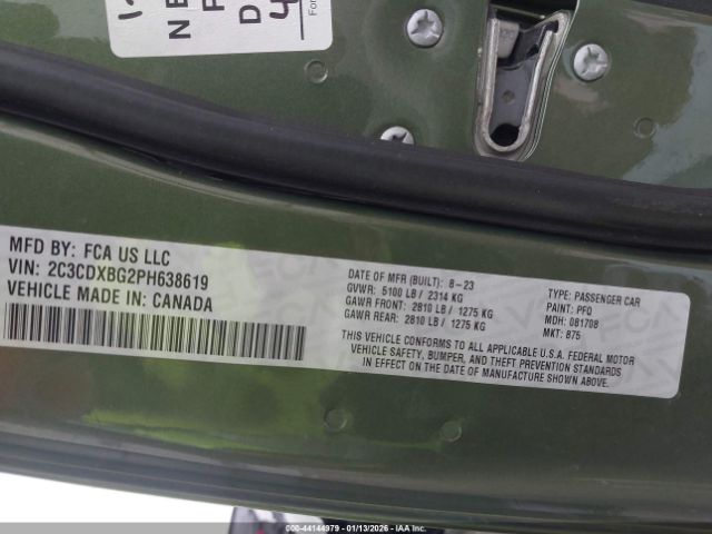 2023 DODGE CHARGER 2C3CDXBG2PH638619 Photo 8