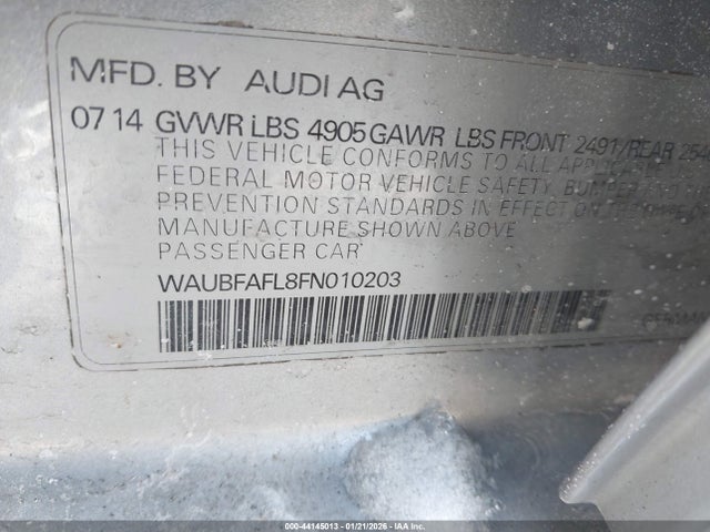 2015 AUDI A4 WAUBFAFL8FN010203 Photo 8