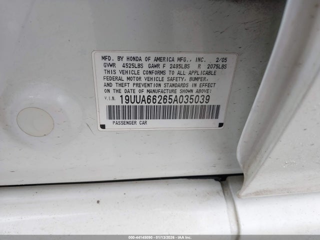 2005 ACURA TL 19UUA66265A035039 Photo 8