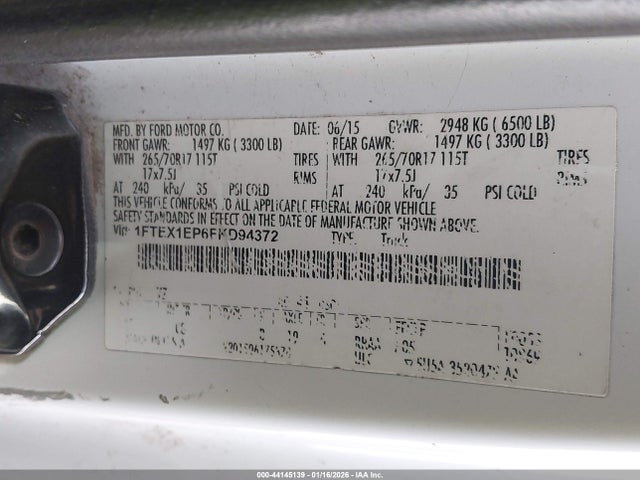 Ford F-150 Xl 2015 1FTEX1EP6FKD94372 Image 9