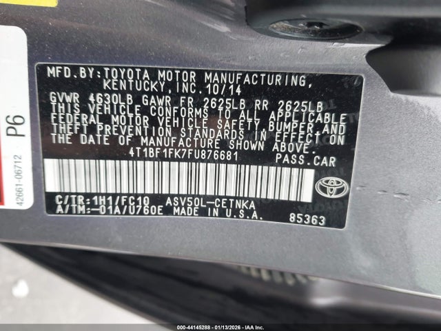 2015 TOYOTA CAMRY 4T1BF1FK7FU876681 Photo 8