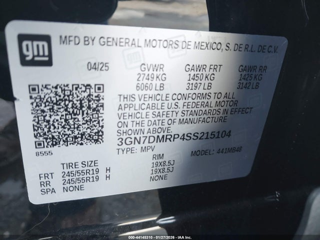 3GN7DMRP4SS215104 Chevrolet Equinox Ev Lt 1