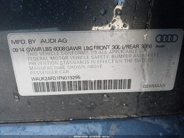 Продажа на аукционе авто 2015 Audi S8 4.0t, vin: WAUK2AFD1FN019295, номер лота: 44145336