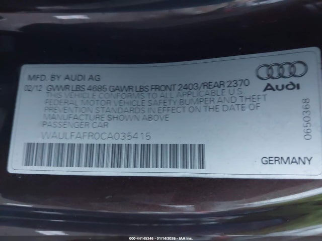 2012 AUDI A5 WAULFAFR0CA035415 Photo 8