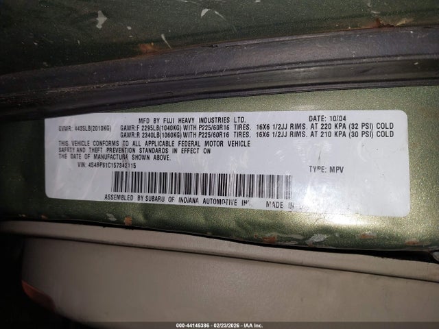 2005 SUBARU OUTBACK 4S4BP61C157342115 Photo 8