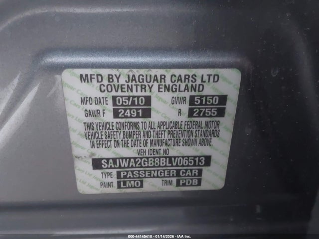 2011 JAGUAR XJ SAJWA2GB8BLV06513 Photo 8