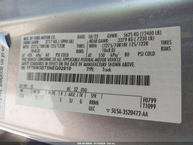 Ford F-350 Xl 2022 1FT8W3BT5NEG02610 Image 9