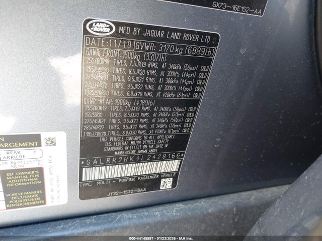 2020 LAND ROVER DISCOVERY SALRR2RK4L2428166 Photo 8