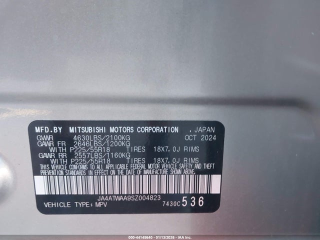 2025 MITSUBISHI ECLIPSE CROSS JA4ATWAA9SZ004823 Photo 8