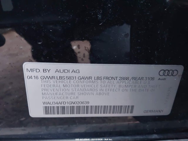 2016 AUDI A8 L WAU34AFD1GN020639 Photo 8