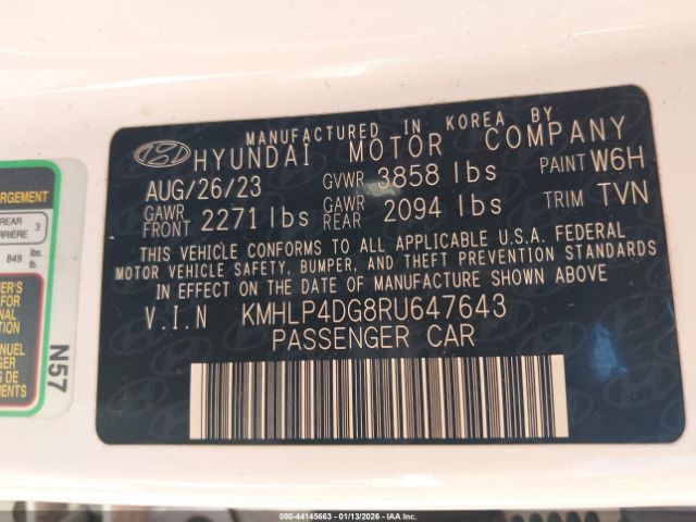 2024 HYUNDAI ELANTRA KMHLP4DG8RU647643 Photo 8