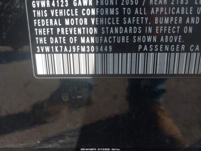 2015 VOLKSWAGEN JETTA 3VW1K7AJ9FM309449 Photo 8