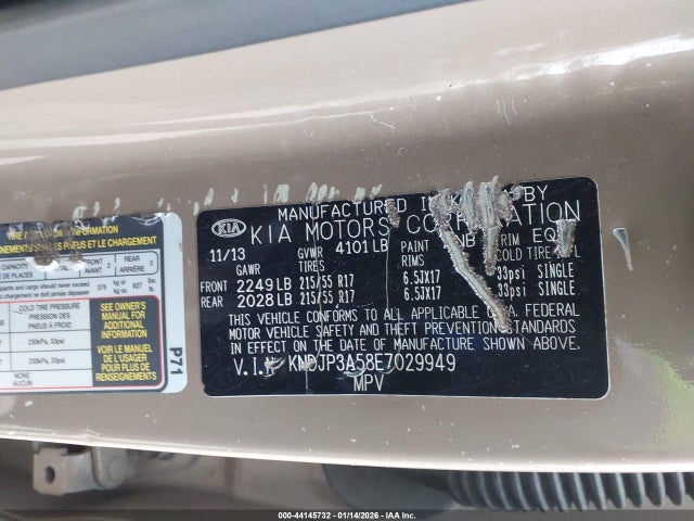 KIA SOUL + 2014 KNDJP3A58E7029949 Image 9