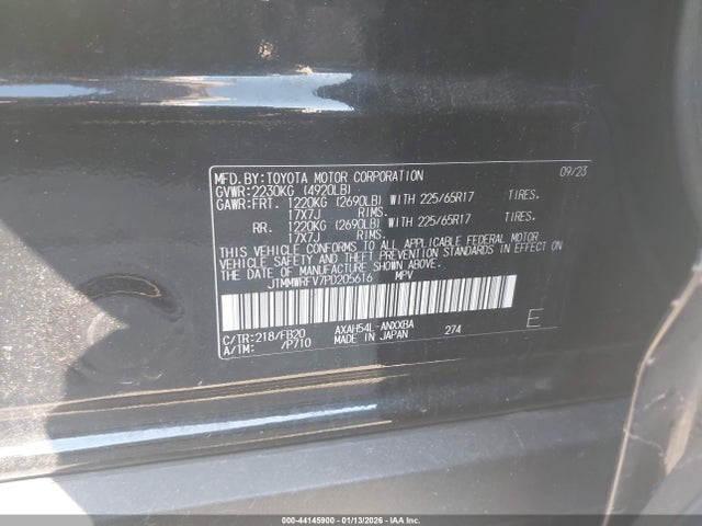 JTMMWRFV7PD205616 Toyota Rav4 Hybrid Le