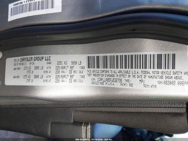 Продаж на аукціоні авто 2015 Jeep Cherokee Sport, vin: 1C4PJLAB5FW532735, номер лоту: 44145972