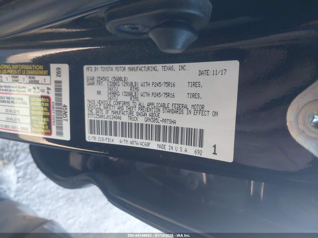 5TFCZ5AN1JX124846 Toyota Tacoma Sr V6