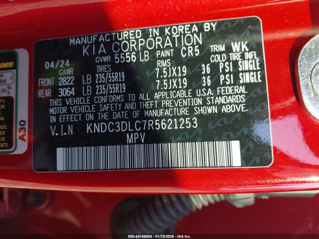 KNDC3DLC7R5621253 KIA Ev6 Wind