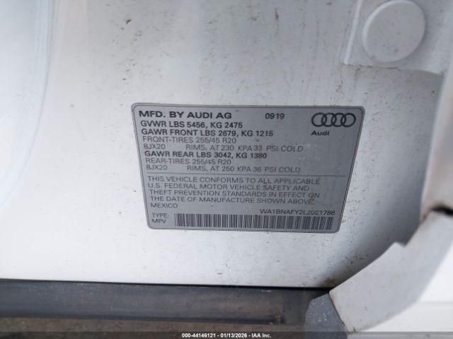 2020 AUDI Q5 WA1BNAFY2L2021786 Photo 8