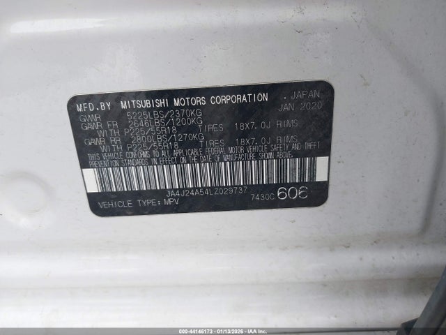 2020 MITSUBISHI OUTLANDER PHEV JA4J24A54LZ029737 Photo 8