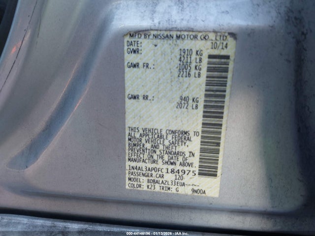 2015 NISSAN ALTIMA 1N4AL3AP0FC184975 Photo 8