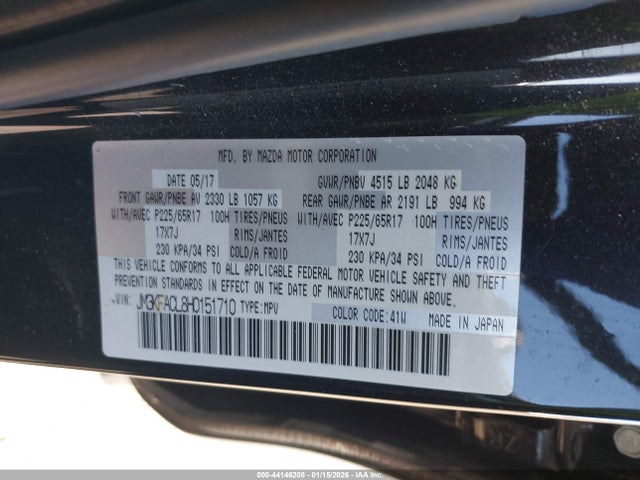 JM3KFACL8H0151710 Mazda Cx-5 Touring