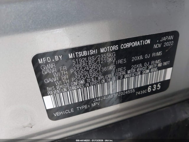 2023 MITSUBISHI OUTLANDER JA4J4UA83PZ024555 Photo 8