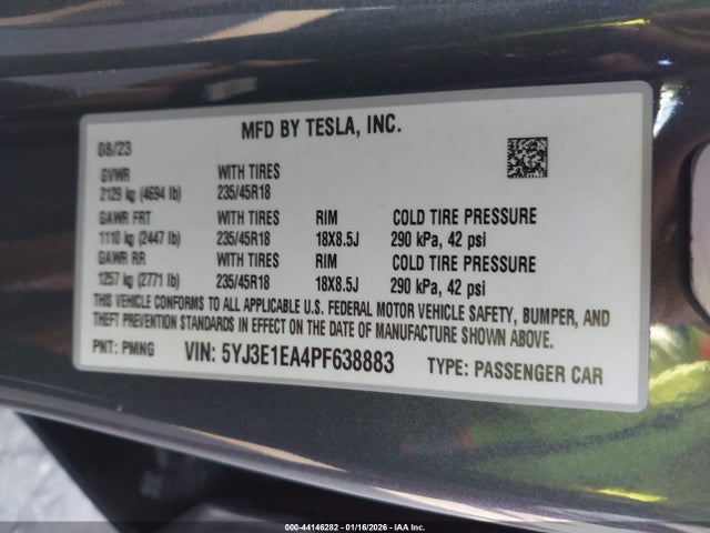 2023 TESLA MODEL 3 5YJ3E1EA4PF638883 Photo 8