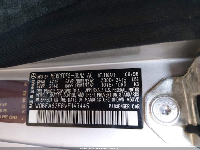 1997 MERCEDES-BENZ SL 500 WDBFA67F6VF143445 Photo 8