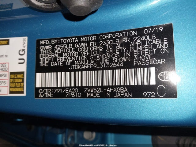 2020 TOYOTA PRIUS PRIME JTDKARFP9L3132644 Photo 8