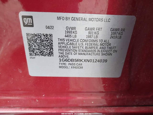 2022 CADILLAC CT4 1G6DB5RKXN0124039 Photo 8