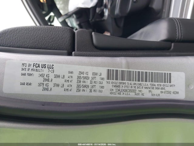 Продажа на аукционе авто 2019 Jeep Grand Cherokee Altitude 4x2, vin: 1C4RJEAG8KC856922, номер лота: 44146516