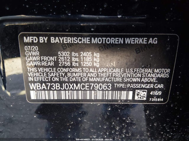 2021 BMW 540I WBA73BJ0XMCE79063 Photo 8