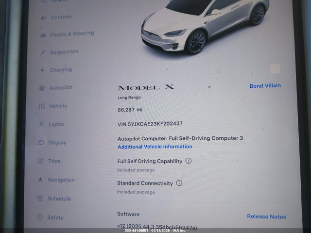 2019 TESLA MODEL X 5YJXCAE23KF202437 Photo 6