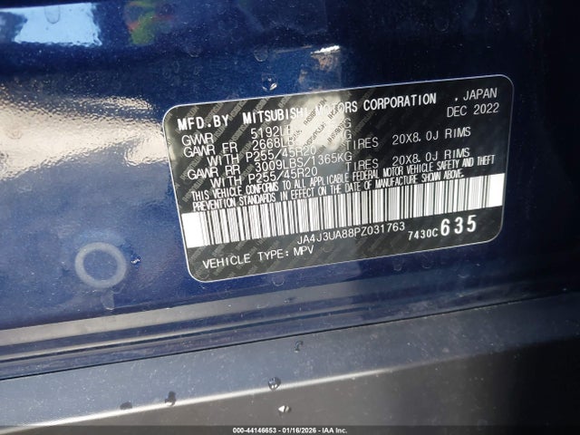 2023 MITSUBISHI OUTLANDER JA4J3UA88PZ031763 Photo 8