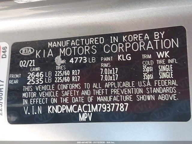 KIA Sportage Lx 2021 KNDPMCAC1M7937787 Image 9