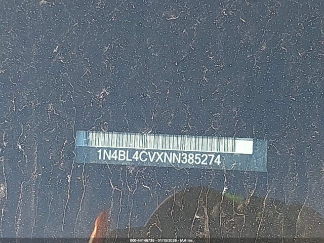 1N4BL4CVXNN385274 Nissan Altima Sr Fwd