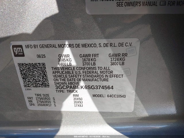 3GCPABEK6SG374564 Chevrolet Silverado 1500 2wd Short Bed Custom