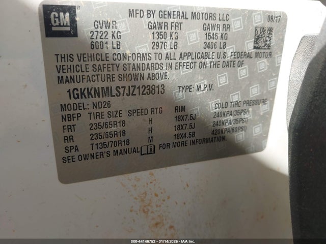 2018 GMC ACADIA 1GKKNMLS7JZ123813 Photo 8