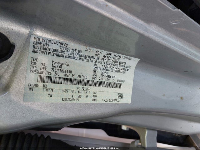 1FADP3K24HL231545 Ford FOCUS SE