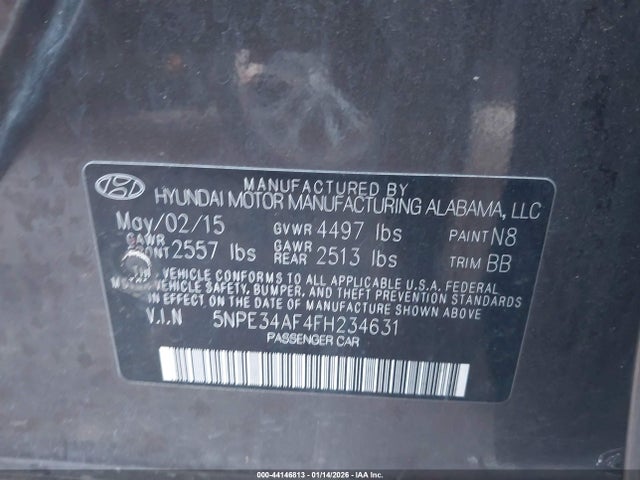 5NPE34AF4FH234631 Hyundai Sonata Sport