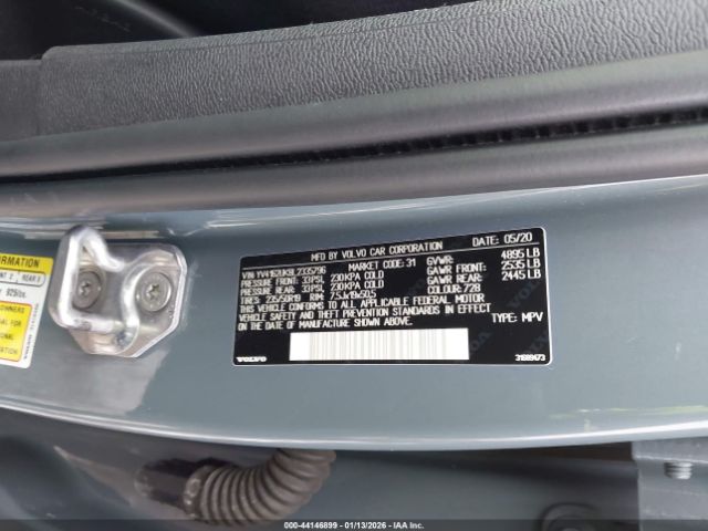 2020 VOLVO XC40 YV4162UK8L2335796 Photo 8