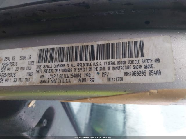 2012 JEEP LIBERTY 1C4PJLAK1CW194004 Photo 8