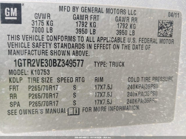 2011 GMC SIERRA 1500 1GTR2VE30BZ349577 Photo 8