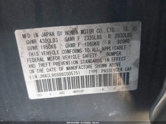 2006 ACURA TSX JH4CL96886C005751 Photo 8