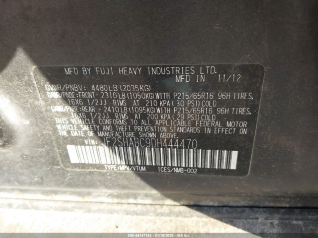 2013 SUBARU FORESTER JF2SHABC9DH444470 Photo 8