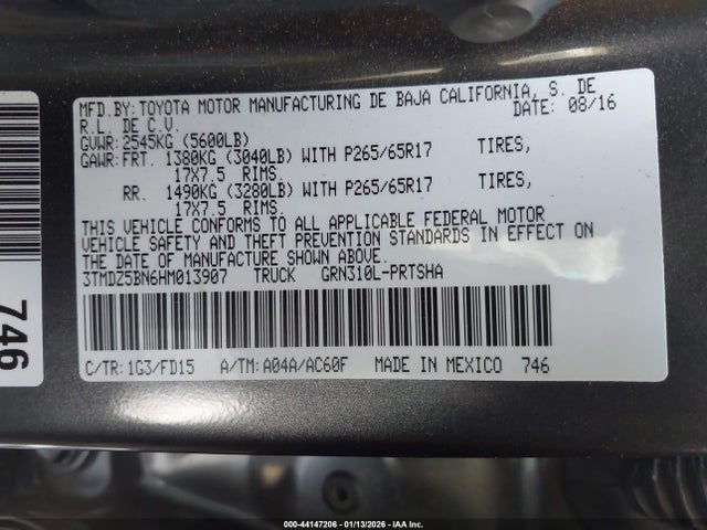 3TMDZ5BN6HM013907 Toyota Tacoma Trd Sport