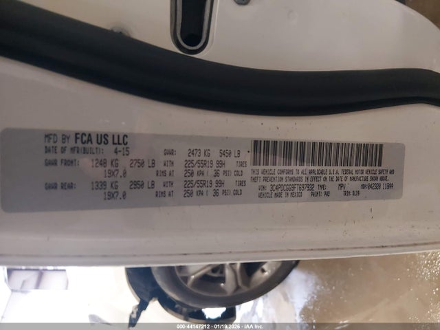 Продажа на аукционе авто 2015 Dodge Journey Crossroad, vin: 3C4PDCGG9FT697932, номер лота: 44147212