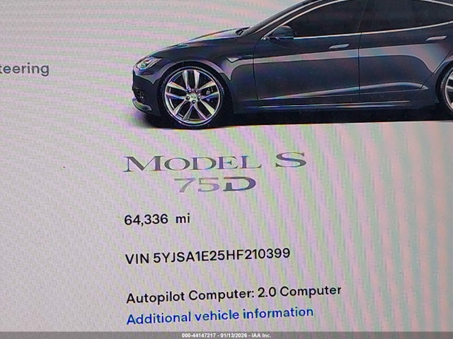 5YJSA1E25HF210399 Tesla Model S 100d/60d/75d/90d/p100d