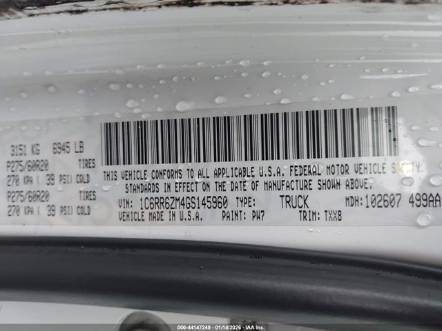1C6RR6ZM4GS145960 RAM 1500 Hfe Express